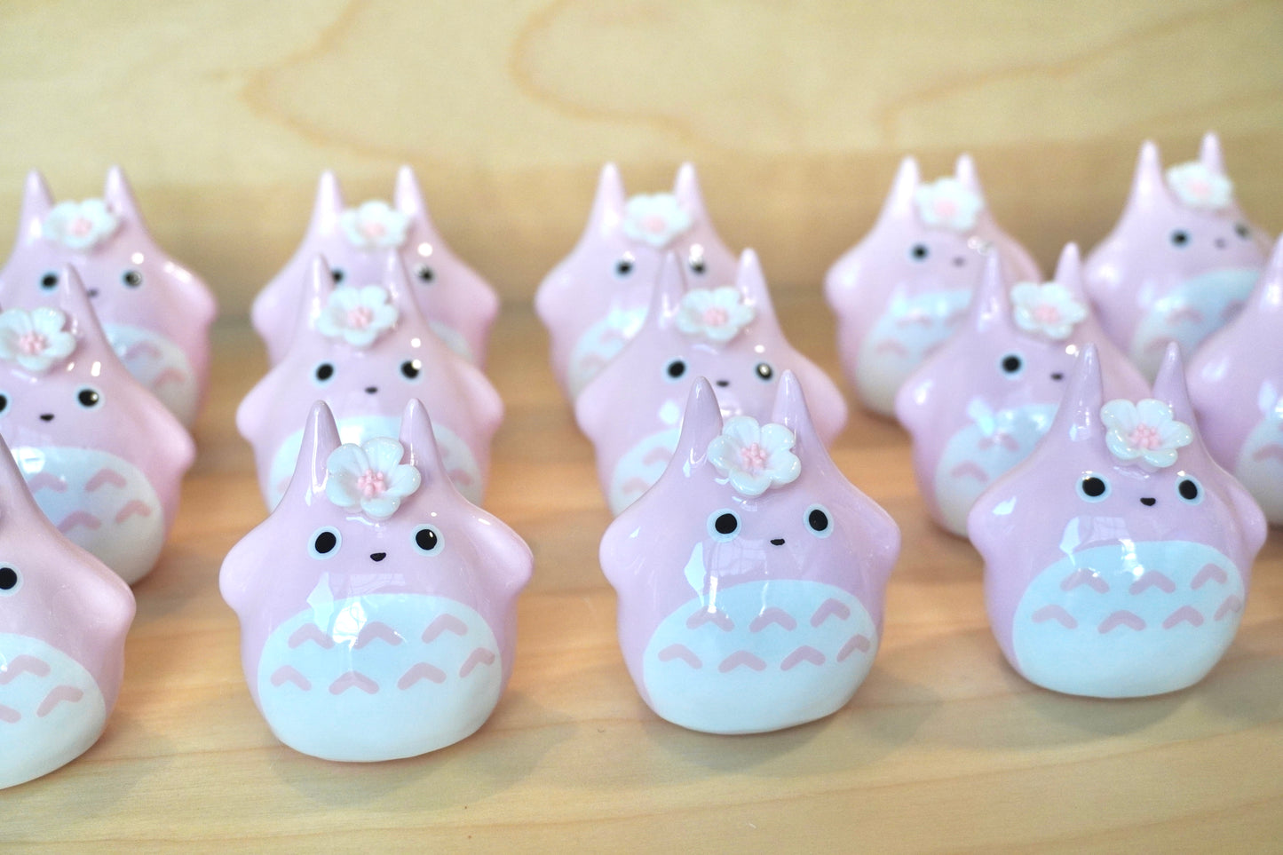 Sakura Forest Spirit - Desk Friend | Pink Anime Clay Decor | Mini Buds Vase