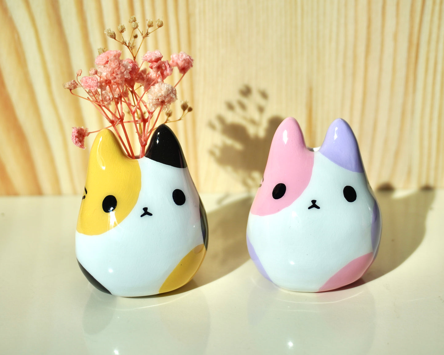 Cat Desk Friend | Cat Clay Decor | Mini Buds Vase | Whiskers Vase