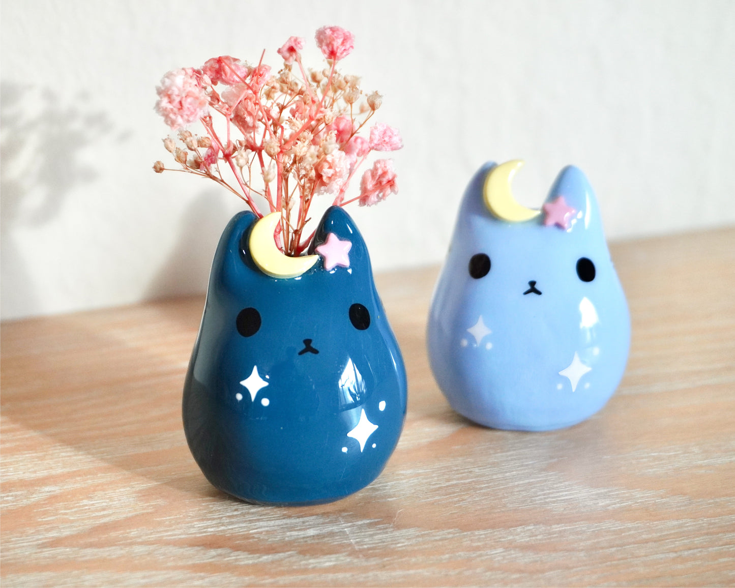 Celestial Cat Desk Friend | Cat Clay Decor | Mini Buds Vase | Whiskers Vase